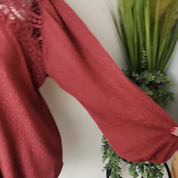 Maurices Lace Accent Lightweight Sweater Blouse - Picture 5 of 10